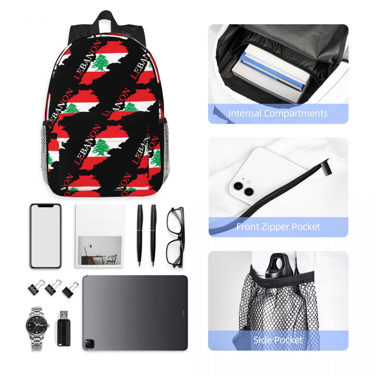 Women Bags Lebanon - Ransel Peta Bendera Lebanon Diskon Besar