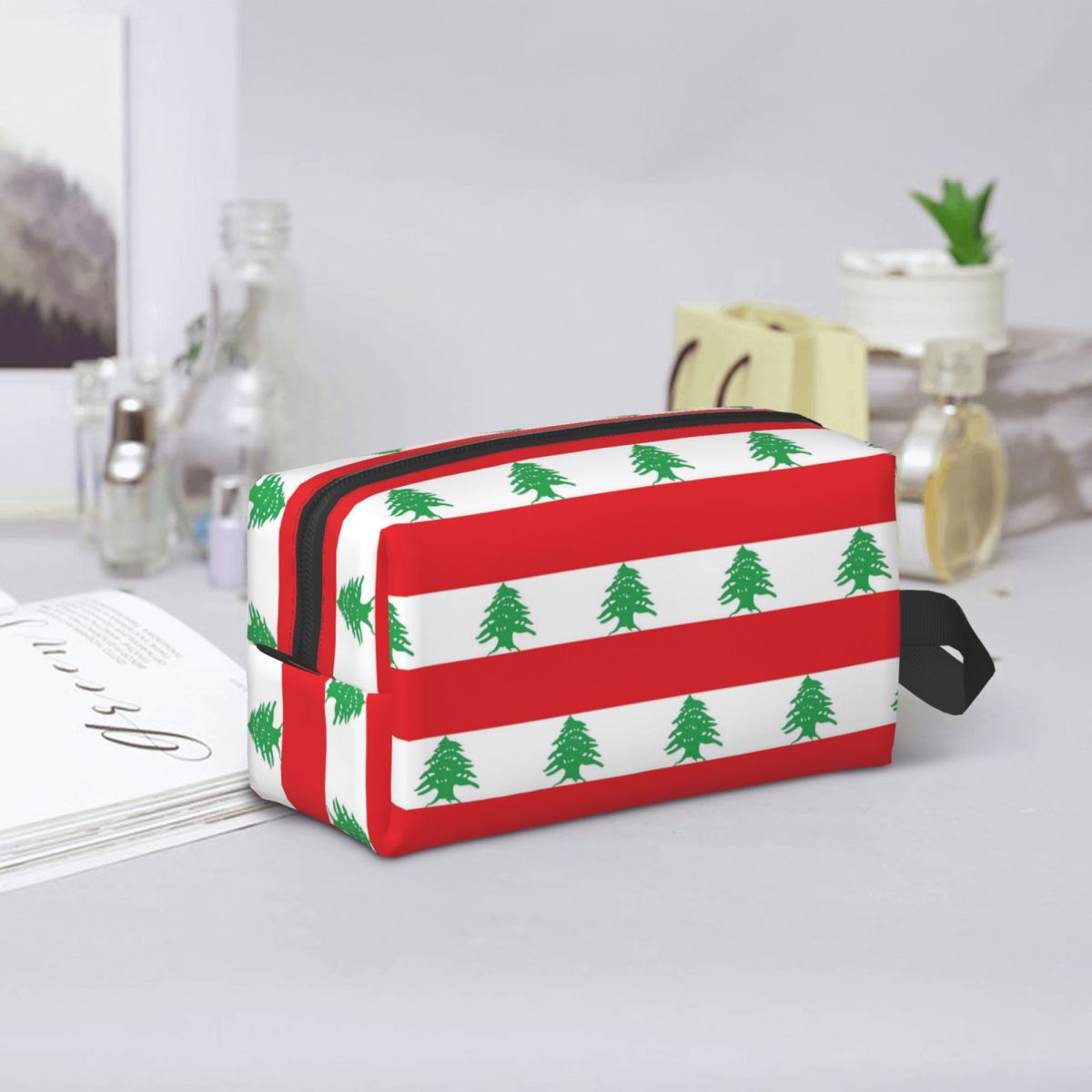Women Bags Lebanon - Tas Rias Bendera Lebanon, Organizer Kosmetik,