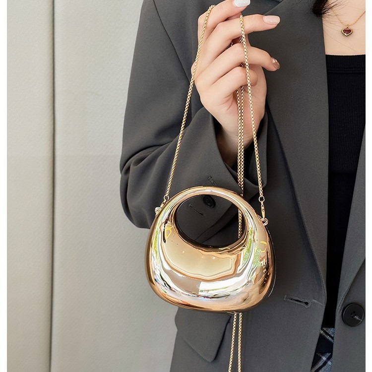Women'S Evening Bags - Tas Malam Mini Emas, Dompet dan