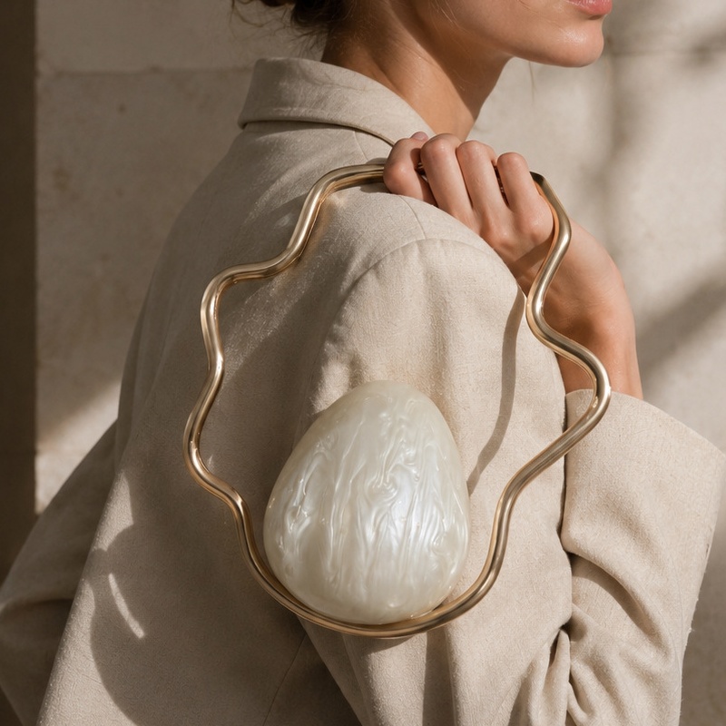 Women'S Evening Bags - Tas Mini Akrilik Bentuk Telur untuk