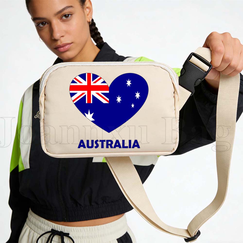 Women Bags Australia - Tas Pinggang Olahraga Bendera Australia, Tas