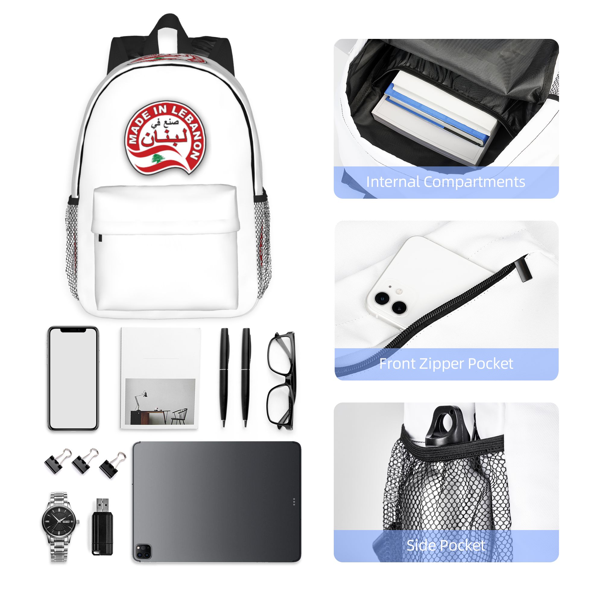 Women Bags Lebanon - Tas Ransel Bendera Lebanon Motif Cat