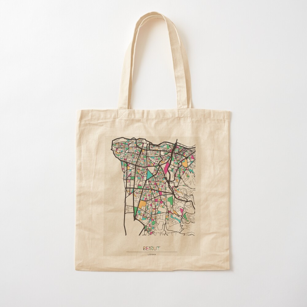 Beirut, Lebanon Tas Tote Peta  - Women Bags Lebanon ulasan dan harga