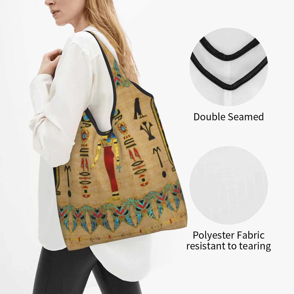 Tas Tote belanja dengan motif  - Women Bags In Egypt ulasan dan harga