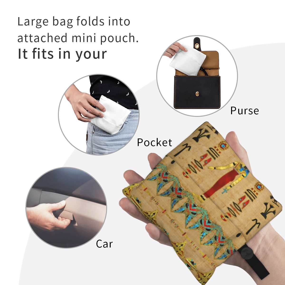 Tas Tote belanja dengan motif  - Women Bags In Egypt ulasan dan harga