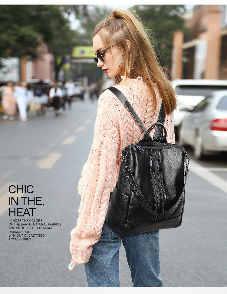 Ransel Kulit Lembut Wanita Tas - Women Bags For Office ulasan dan harga