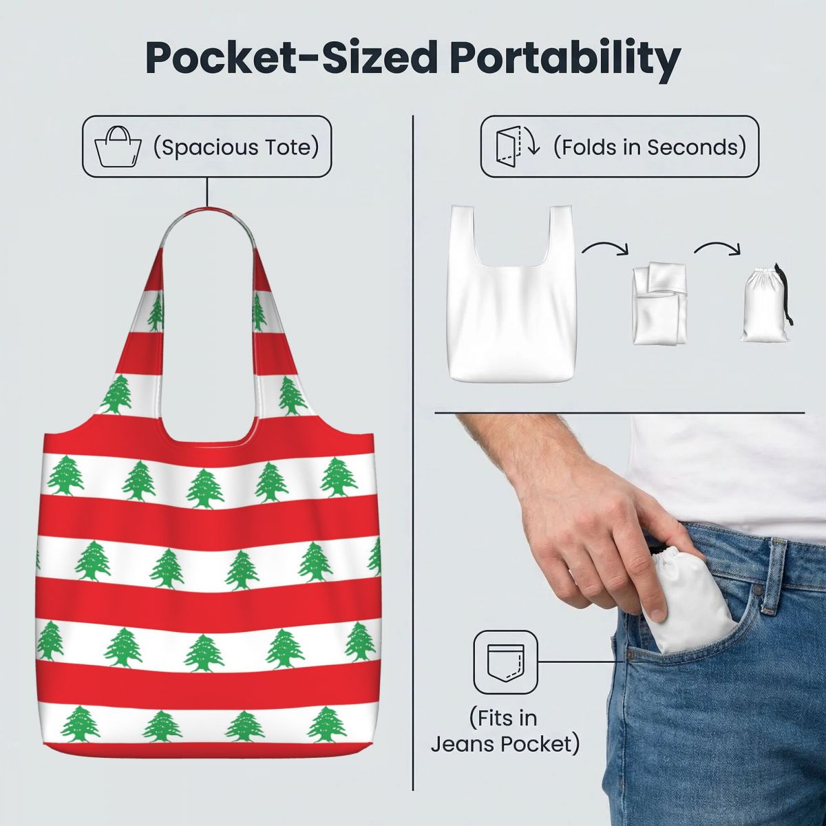 Tas Belanja Kanvas Bendera Leb - Women Bags Lebanon ulasan dan harga