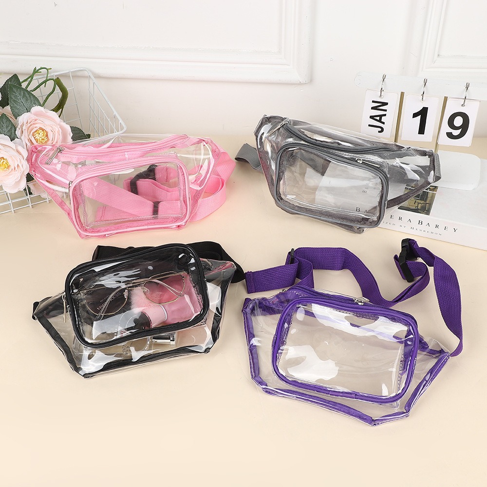 Tas Pinggang Transparan PVC Mu - Women Bags Waterproof ulasan dan harga