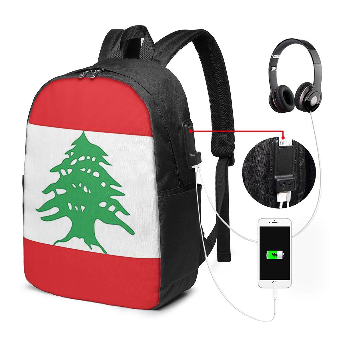 Tas Ransel Bendera Lebanon Tas - Women Bags Lebanon ulasan dan harga